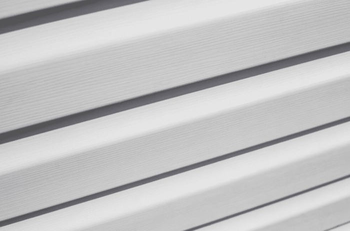 white vinyl siding