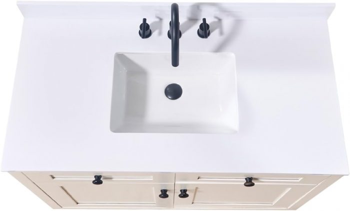 Snow White Vanity Top with Under-Mount Sink – 2cm Thick - Image 4