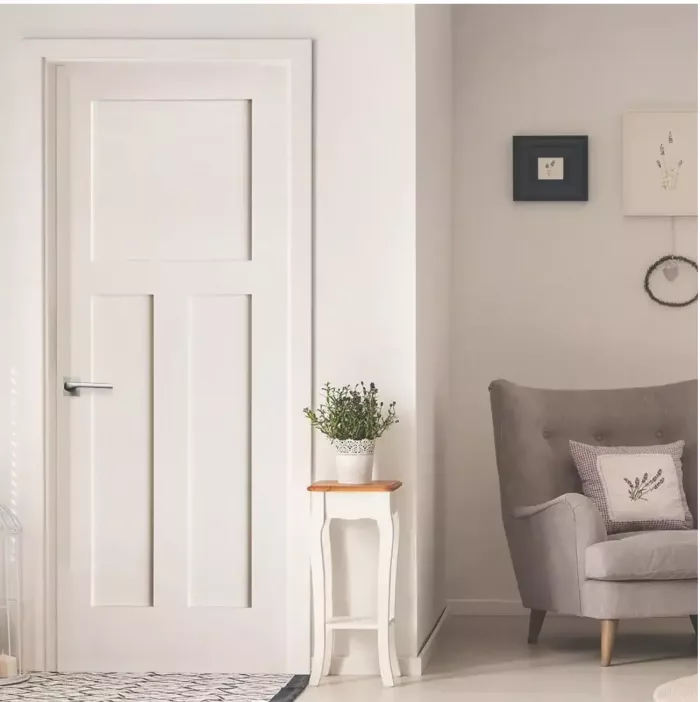 Single White Primed Molded Interior Door – Solid Core, Pre-Hung with Flat Jamb, No Casing - Image 6