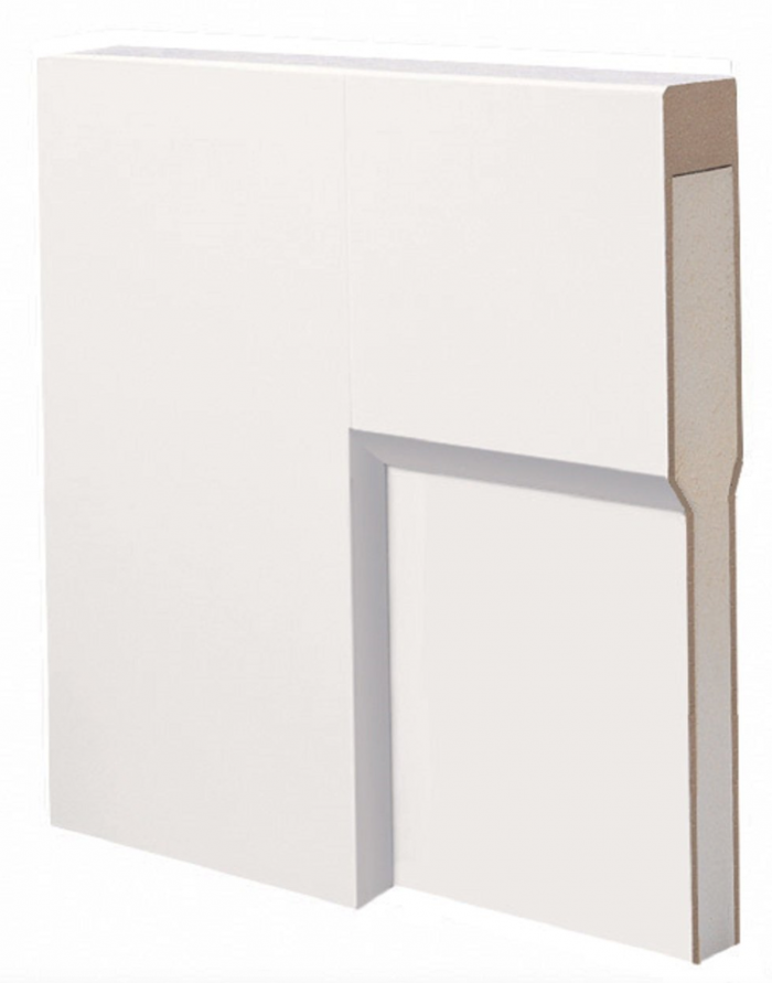 White Primed Single Molded Interior Door with Lock Hole and Flat Jamb (Pre-Hung, No Casing, Square Edges) - Image 2