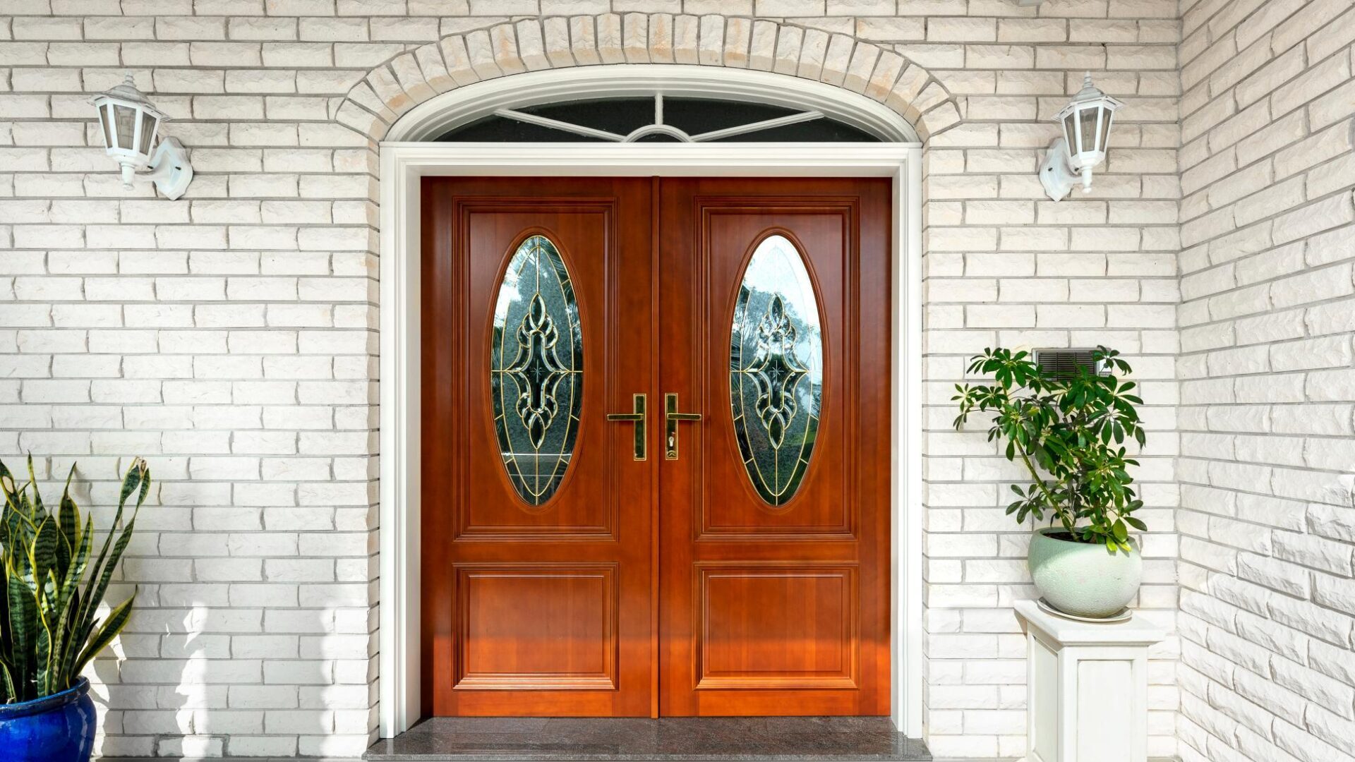 exterior front double doors