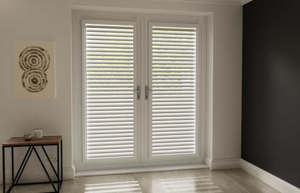 White Exterior French double doors