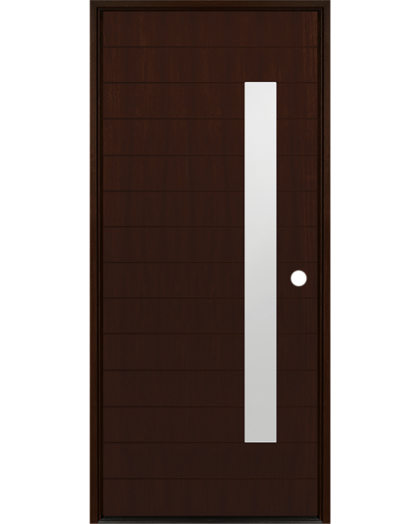 Contemporary 1‑Lite Mahogany Exterior Door