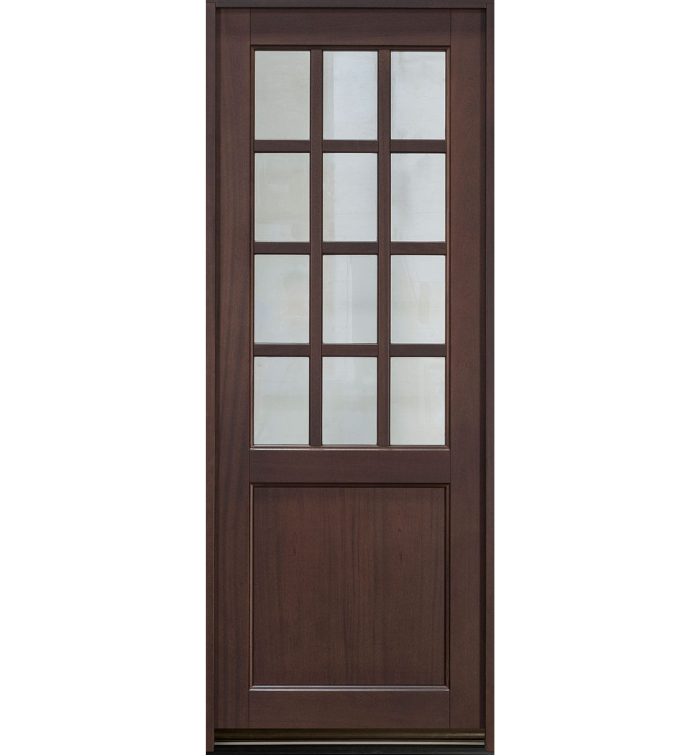 Classic Mahogany Single Entry Door in Walnut Finish